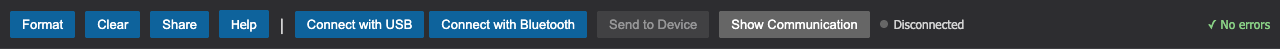 Toolbar buttons